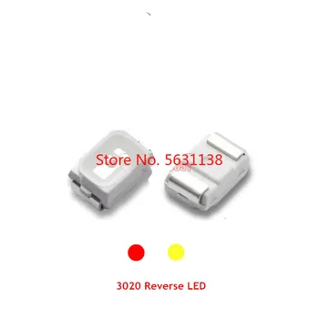 100 ADET 3020 SMD LED Ters polarite kırmızı / sarı 700-800MCD 20MA 1.8-2.0 V Süper parlak ışık boncuk cree led COB çip led güç led