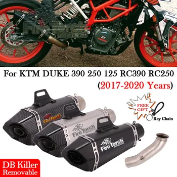 Kayma KTM DUKE 390 250 125 İçin RC390 RC250 2017 - 2020 Motosiklet Egzoz Değiştirmek Susturucu Kaçış Moto Susturucu Orta Bağlantı Borusu