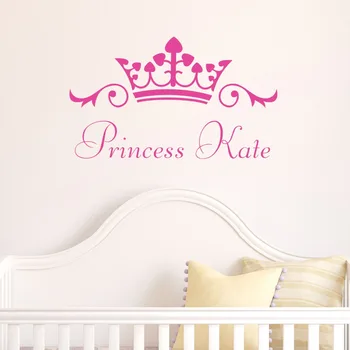 Prenses Kişiselleştirilmiş Adı Duvar Çıkartması Vinil Çıkarılabilir Özel Ad duvar çıkartmaları Çocuk Odaları İçin Kız Yatak Odası Hediye Dekor SYY818