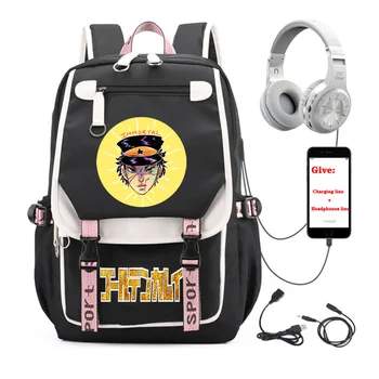 USB Şarj gençler Laptop packsack anime Altın Kamuy sırt çantası öğrenci Okul kitap Çantası Kadın erkek seyahat sırt çantası